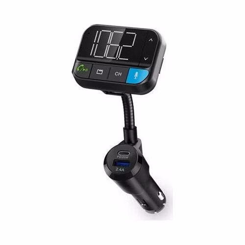 Nedis CATR1024BK - FM transmitter do auta | Reproduktor | 2.00 " | Bluetooth® | PD 20 W/QC 3.0 | Google Assistant / Siri