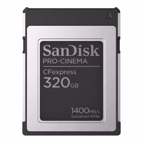 SanDisk PRO-CINEMA CFexpress Type B Card? 320GB up to 1700MB/s Read, up to 1500MB/s Write