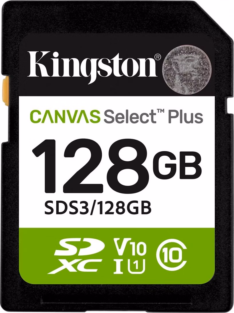 128 GB .SDXC karta Kingston Canvas Select Plus SD U1, V10 (r150MB/s)