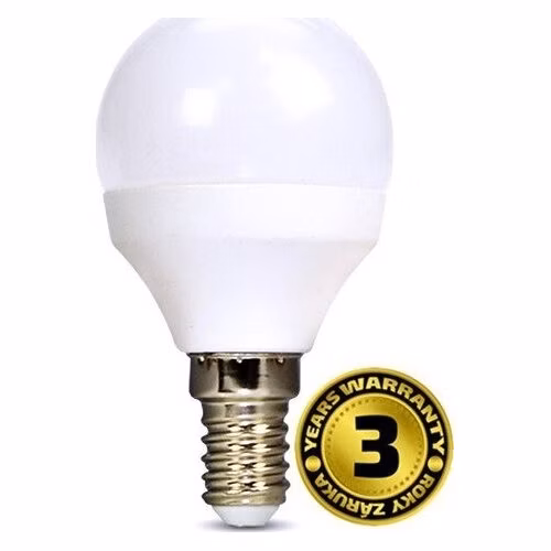 Solight LED žiarovka, miniglobe, 8W, E14, 4000K, 720lm, biele prevedenie