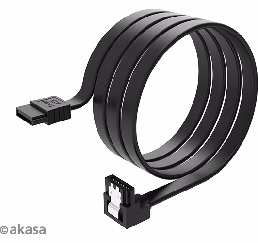 AKASA - Proslim SATA kábel 90 ° - 100 cm