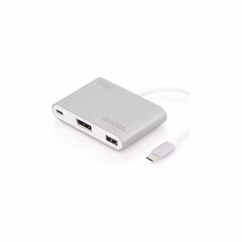 DIGITUS USB Type-C™ 4K DisplayPort Multiport Adapter, 3-Port