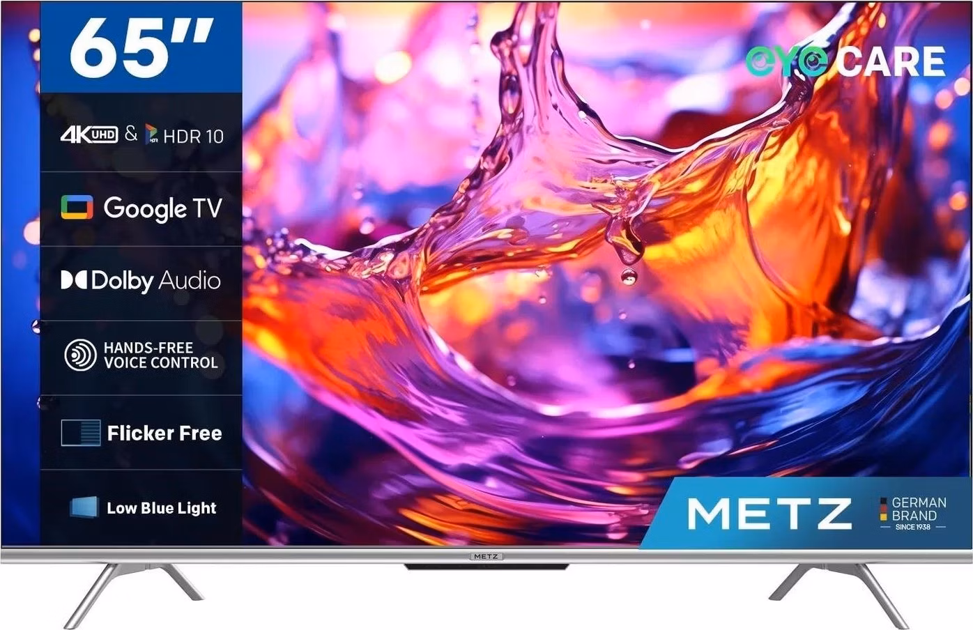 Metz 65MUD7000Z 65" TV, 4K Ultra HD, LED, Bluetooth, WiFi, Google TV, HDR, DTS Studio Sound