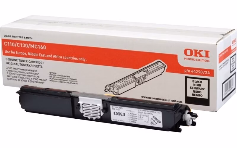 OKI originál tonerová kazeta 44250724/ C110/ C130/ 2500 stran/ Černá