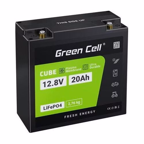 Green Cell® Baterie LiFePO4 12,8V 20Ah 256Wh LFP lithiová baterie 12V BMS pro vozík na vozíku paletový vozík skútr