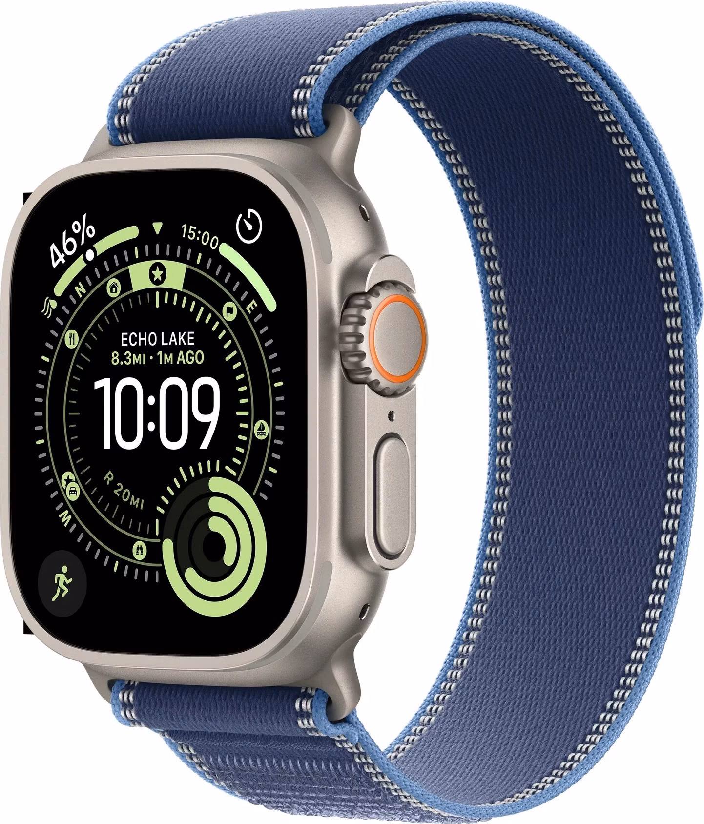 Apple Watch Ultra 3 GPS + Cellular 49mm Prírodný titán s modrým trailovým ťahom - S/M