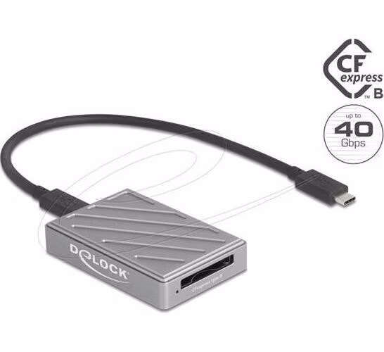 Delock Čtečka karet USB Type-C™ 40 Gbps pro paměťové karty CFexpress typu B