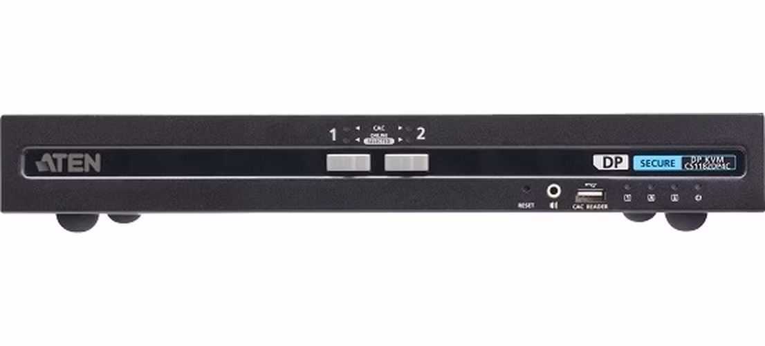 Aten CS1182DP4C-AT-G 2-Port USB DisplayPort Secure KVM Switch with CAC (PSD PP v4.0 Compliant)
