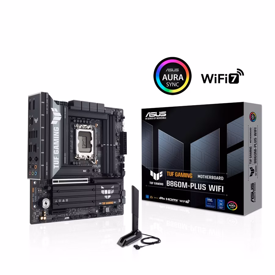 ASUS MB Sc LGA1851 TUF GAMING B860M-PLUS WIFI, Intel B860, 4xDDR5, 1xUSB4, 1xDP, 1xHDMI, WiFi, mATX