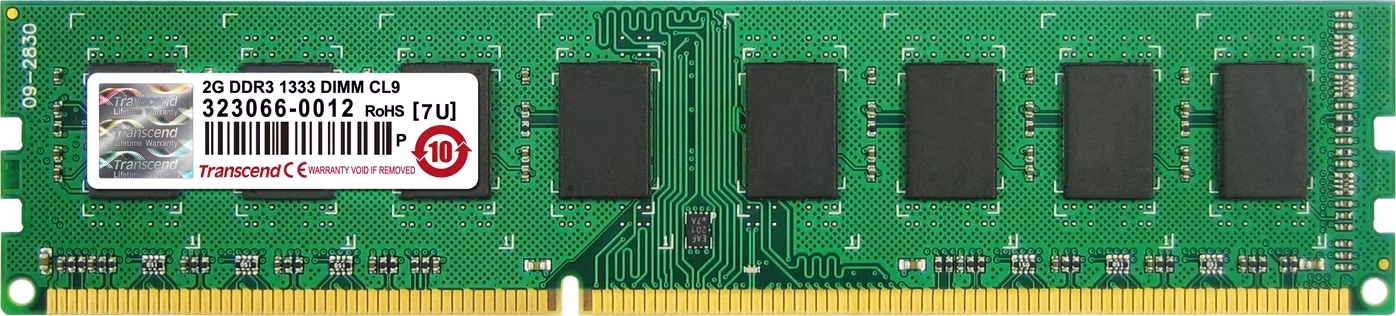 Transcend paměť 2GB DDR3 1333 U-DIMM (JetRam) 2Rx8 CL9