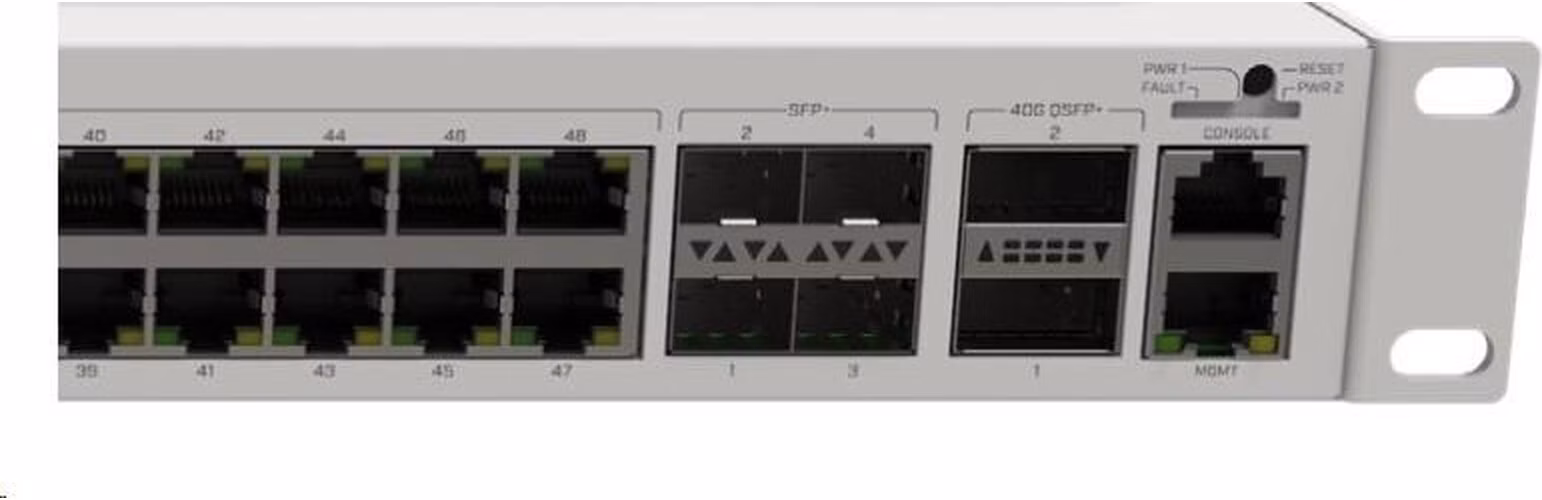 BAZAR - MikroTik Cloud Router Switch CRS354-48G-4S+2Q+RM, 650MHz CPU, 64MB, 1x10/100, 48xGLAN, 4xSFP+, 2xQSFP, vč. L5 -
