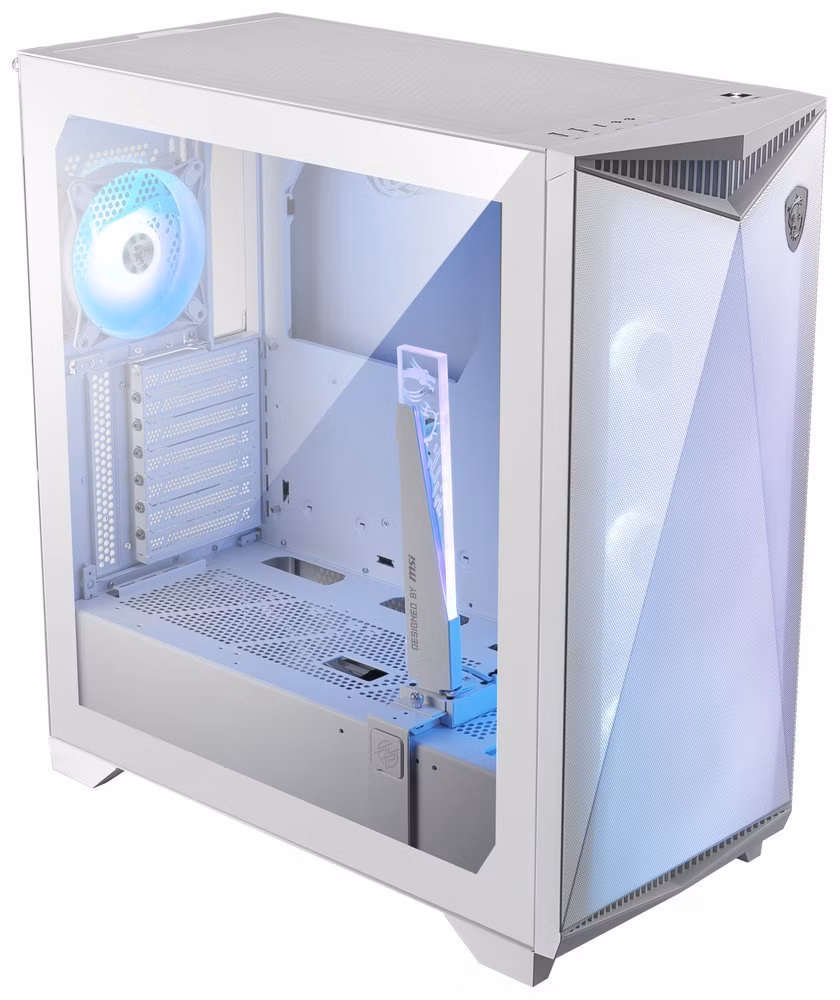 POŠKOZENÝ OBAL - MSI skříň MPG GUNGNIR 300R AIRFLOW WHITE/ bez zdroje/ bílý/ levé temperované sklo/ 4x 120 mm A-RGB fan/ 1x US...