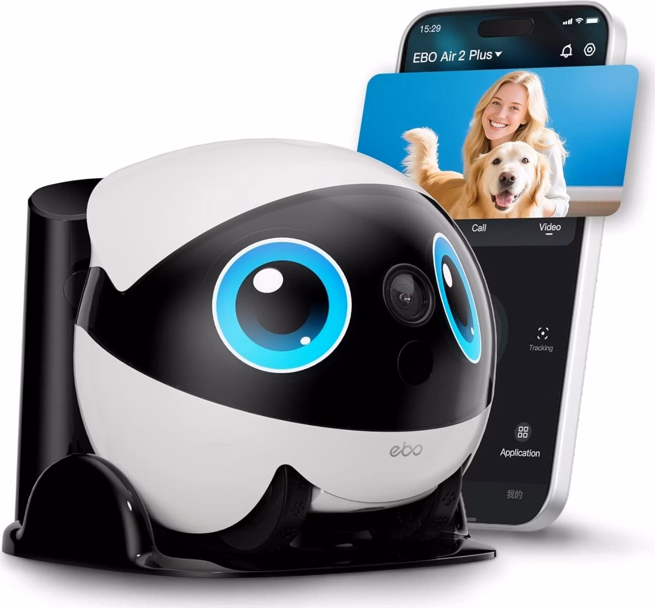 BAZAR - Enabot EBO Air2 Plus - Robotický AI společník s 3K kamerou - Poškozený obal (Komplet)