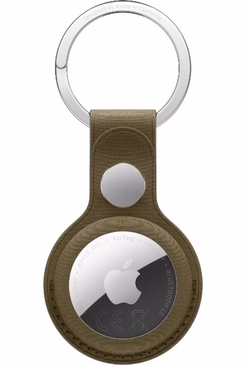 AirTag FineWoven Key Ring - Dark Olive
