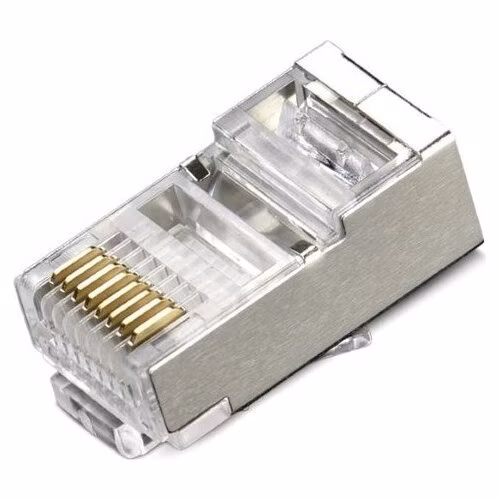 XtendLan Konektor STP RJ45 CAT5e, drát, stíněný, kulatý