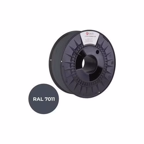 C-TECH tisková struna PREMIUM LINE ( filament ) , PETG, ocelová šedá, RAL7011, 1,75mm, 1kg