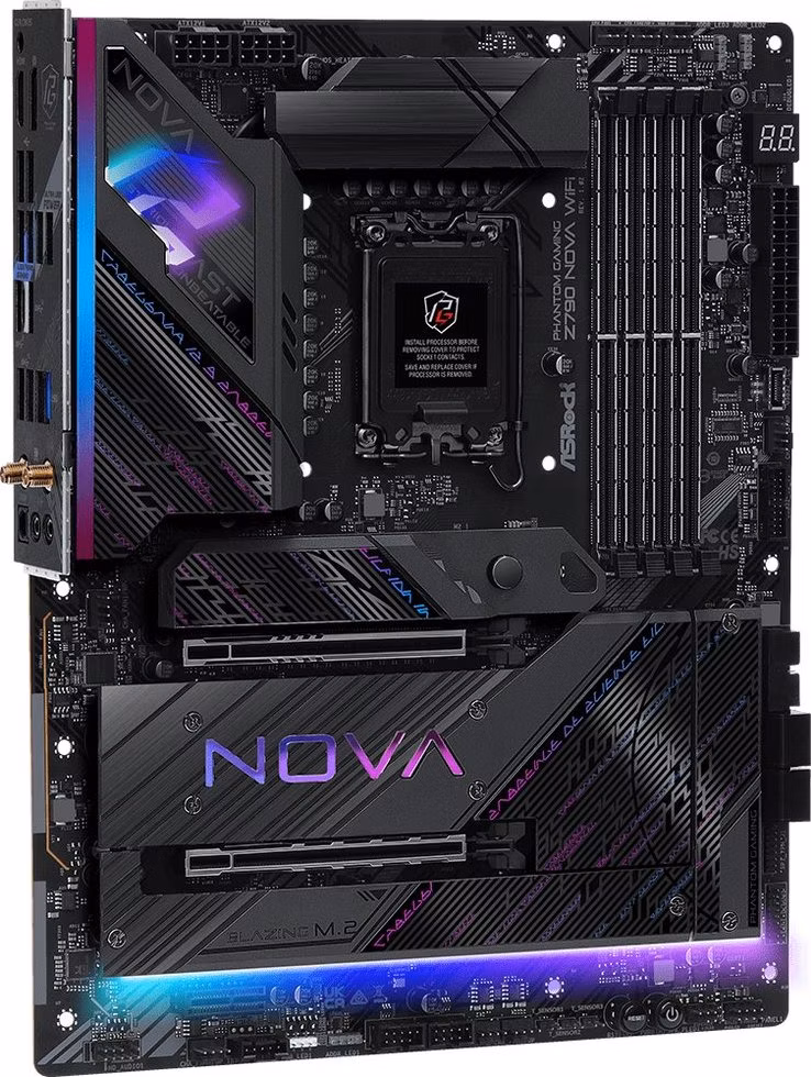 ASRock Phantom Gaming Z790 NOVA WiFi / Intel Z790 / LGA1700 / 4x DDR5 DIMM / 6x M.2 / HDMI / DP / USB-C / ATX