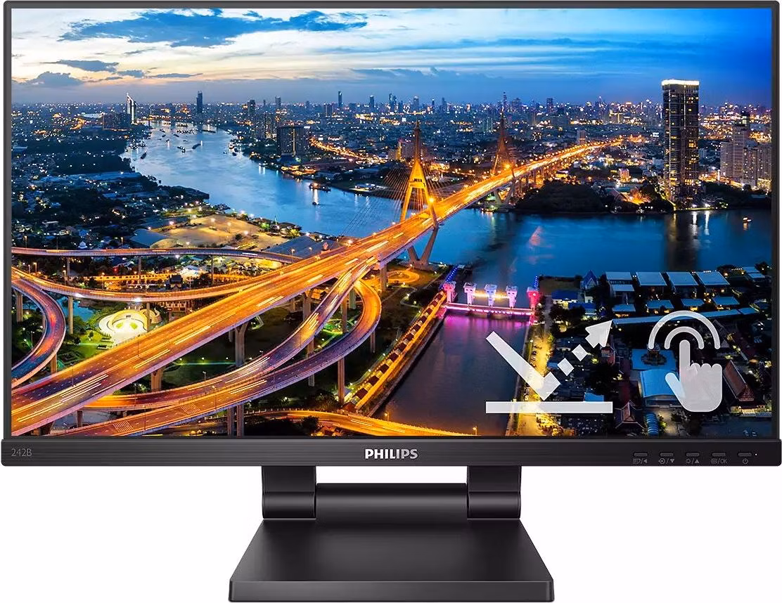 Philips LCD 242B1TC 23,8" 16:9 IPS Touch/1920x1080@75Hz/4ms/250cd/VGA/HDMI/DP/4xUSB/Repro/HAS/VESA