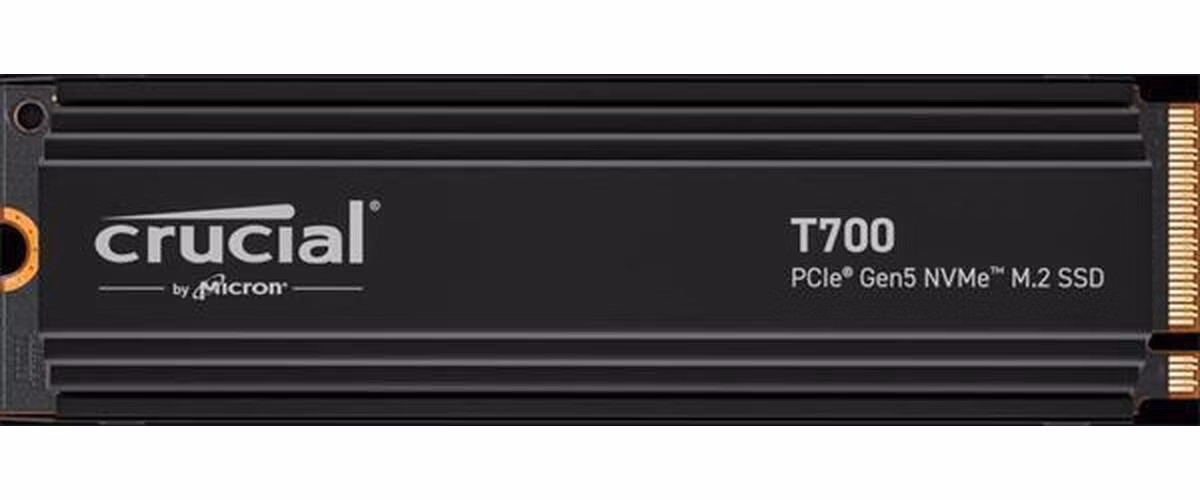 Crucial T700 1TB SSD PCIe Gen5 NVMe M.2 SSD (r11700MB/s, w9500MB/s) s chladičom