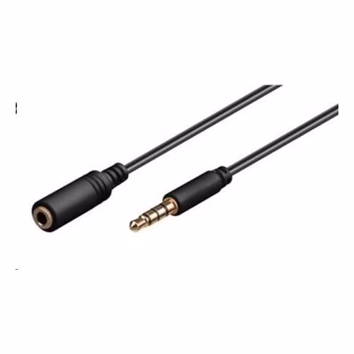 PREMIUMCORD kábel Jack 3,5 mm 4 pin M/F 1 m pre Apple iPhone, iPad, iPod