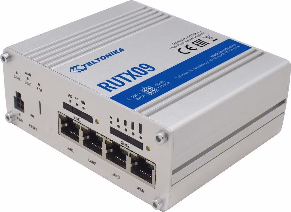 Teltonika INDUSTRIAL CELLULAR LTE-A Cat 6+ETH ROUTER - RUTX09