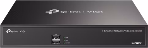 4 Channel Network Video Recorder SPEC: H.265+/H.265/H.264+/H.264, Up to 8MP resolution, Decoding capability/8-ch @2MP, 8
