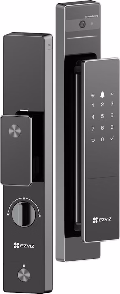 EZVIZ chytrý bezpečnostní systém 3v1 DL50FVS/ zámek/ videozvonek/ kukátko/ 4" IPS/ Wi-Fi/ Bluetooth/ otisk prstu/ černý
