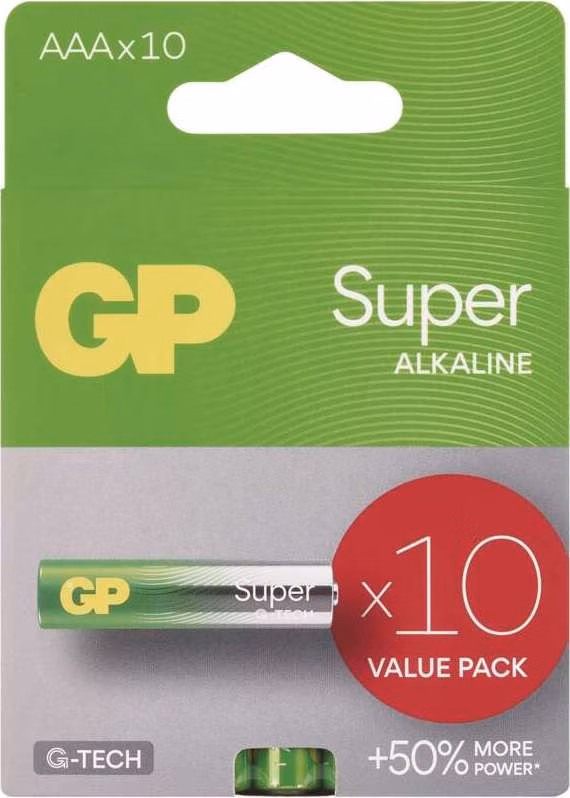GP Alkalická baterie SUPER AAA (LR03)- 10ks