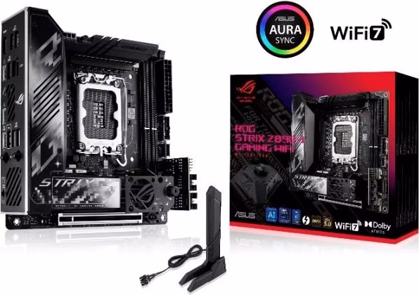 ASUS MB Sc LGA1851 ROG STRIX Z890-I GAMING WIFI, Intel Z890, 2xDDR5, 1xHDMI, 2xThunderbolt, WI-FI, Mini-ITX