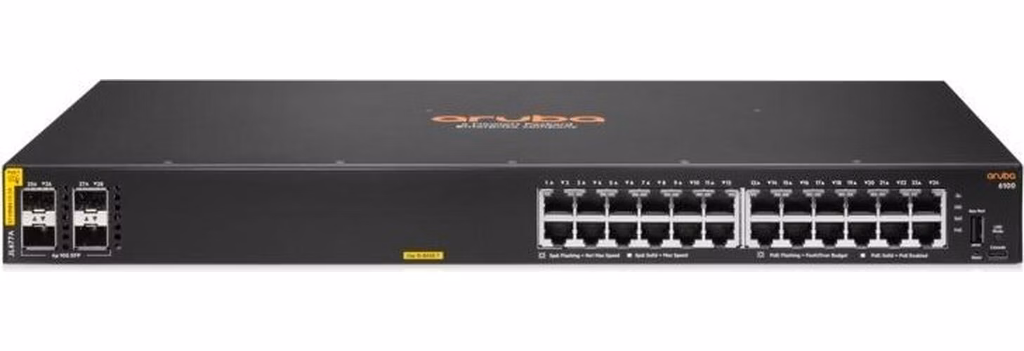 Aruba 6100 24G Class4 PoE 4SFP+ 370W Switch JL677AR RENEW