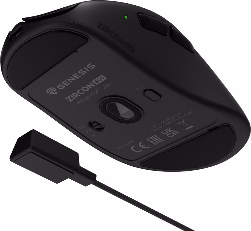 Herná bezdrôtová myš Genesis ZIRCON 606/Herná/Optická/26 000 DPI/USB+BT/Čierna