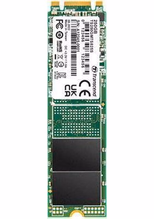 TRANSCEND MTS825S 250GB SSD disk M.2, 2280 SATA III 6Gb/s (3D TLC), 500MB/s R, 330MB/s W