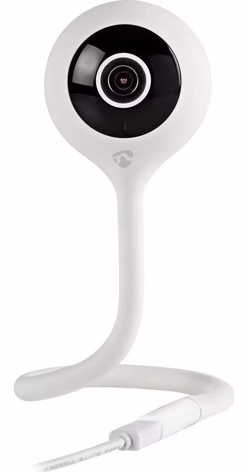 NEDIS IP Kamera/ vnitřní/ Wi-Fi/ 2Mpix/ senzor pro sledov. klimatu/ microUSB/ MicroSD/ Cloud/ adaptér/ bílá