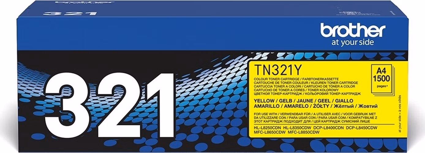 BROTHER tonerová kazeta TN-321Y/ DCP-L8400,L8450/ HL-L8250,L8350/ MFC-L8650,L8850/ 1500 stránek/ žlutý