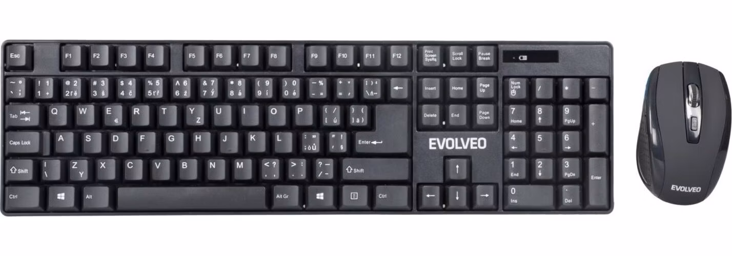 EVOLVEO WK-142, set bezdr. klávesnice a myši , 2,4GHz, USB