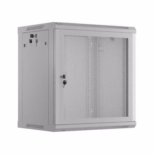 ANBERG INSTALAČNÍ skříň 19" 12U 600X450 ŠEDÉ PERFOROVANÉ DVEŘE (PLOCHÉ BALENÍ)