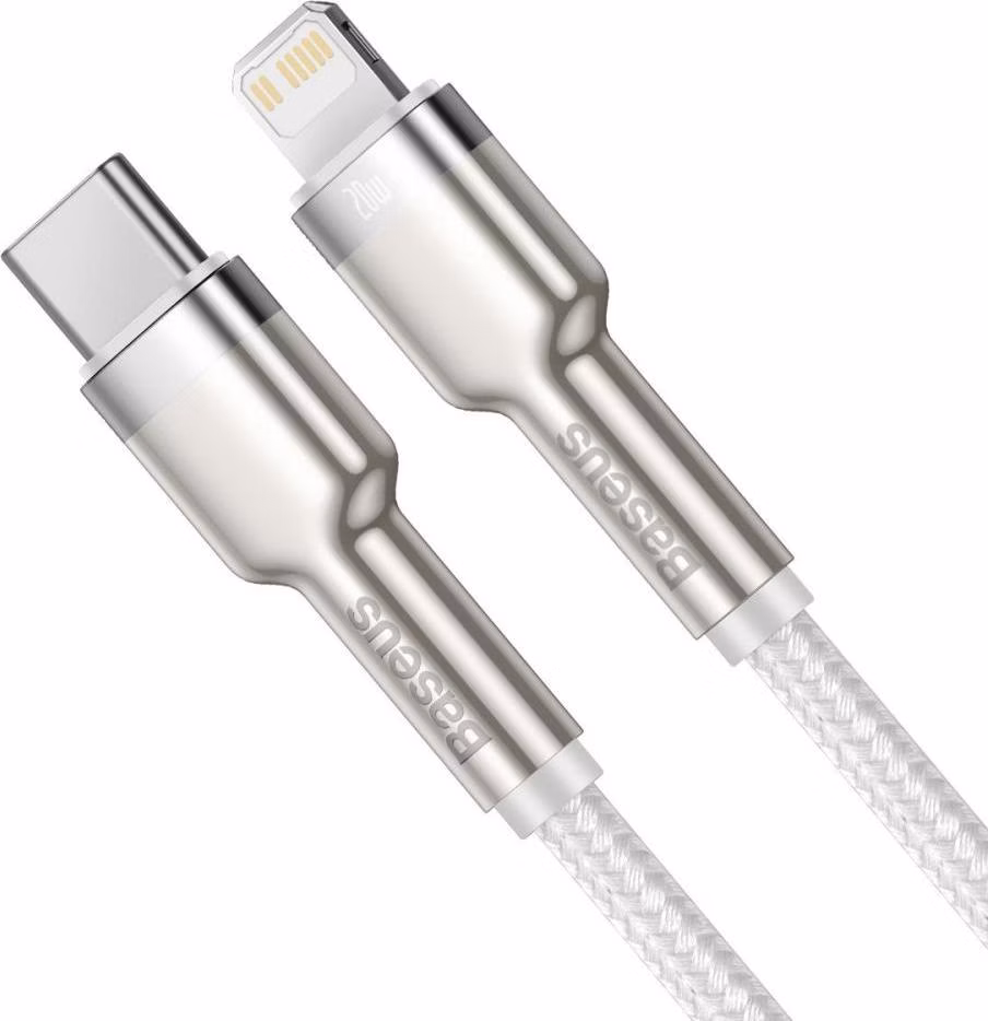 Baseus Dátový kábel Cafule USB-C/Lightning PD 20W 1m biely
