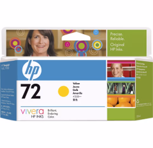 HP (72) Yellow ink. náplň pro DJ T1100, 130ml, C9373A originál