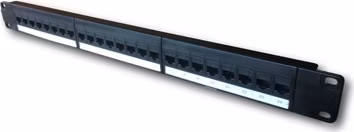 DATACOM Patch panel 19" UTP 24 port CAT5E DUAL 1U BK (24x1k) / VL