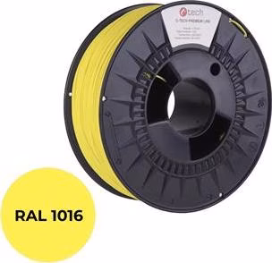 C-TECH tisková struna PREMIUM LINE ( filament ) , PLA, sírová žlutá, RAL1016, 1,75mm, 1kg