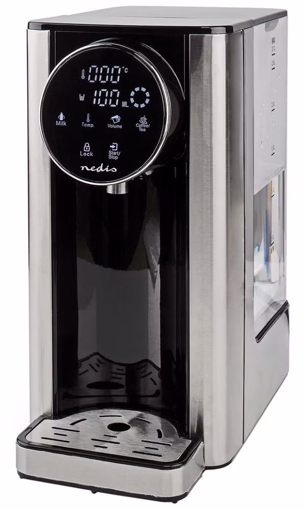POŠKOZENÝ OBAL - NEDIS automat na horkou vodu/ objem 2,7 l/ display/ digitální/ černá (hliník)