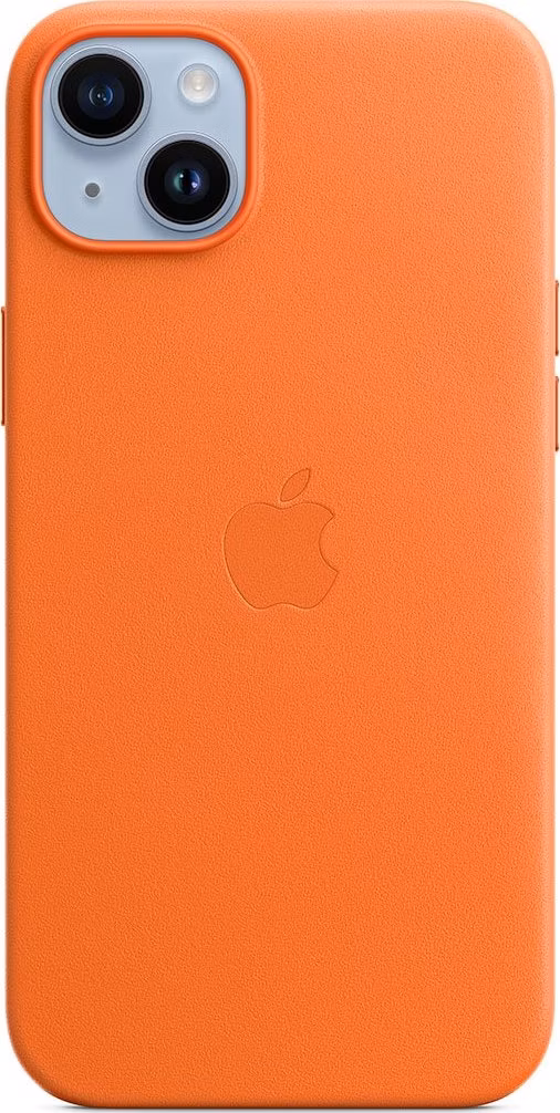 Apple iPhone 14 Plus Leather Case with MagSafe - Orange