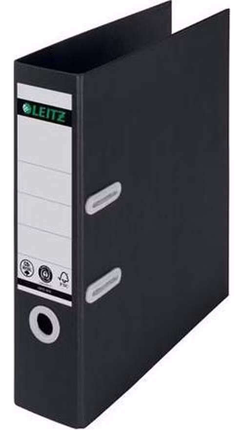 LEITZ Ekologický pákový pořadač 180° RECYCLE, 80 mm, černá