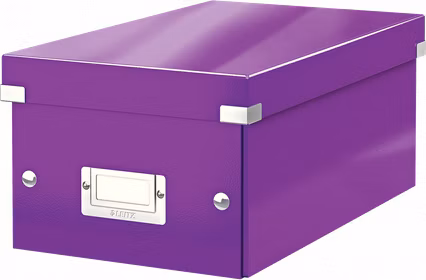 LEITZ Krabice na DVD  Click&amp;Store, purpurová