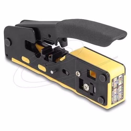 Delock Krimpovací nástroj pro 6P/8P RJ45/RJ11 zástrčky Cat. 5/6/7 s řezačkou a odizolovačem
