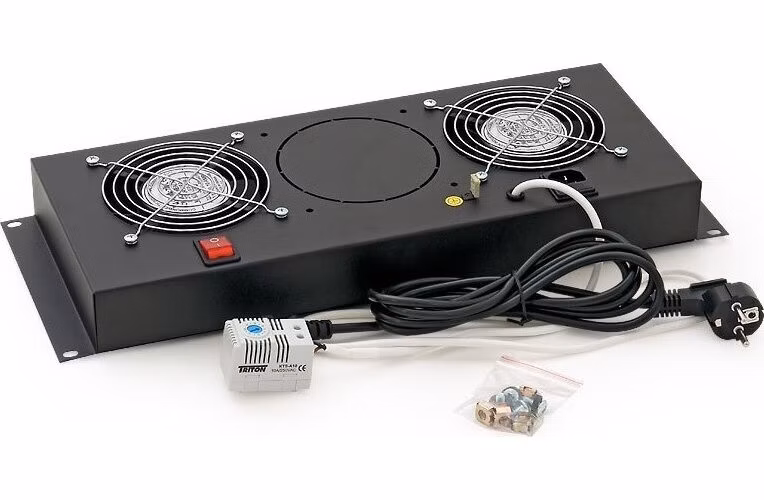 Triton 19" Vent. jednotka 220V/30W 4U 2xFAN+Term vertikální