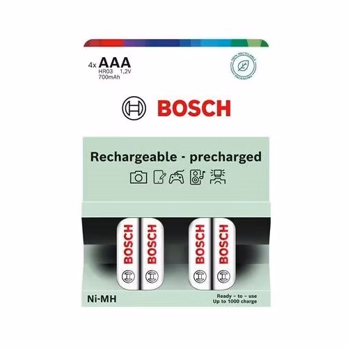 Bosch HR03B4P700/00 AAA 700mAh Ni-MH Ready to Use (Blistr 4 ks)