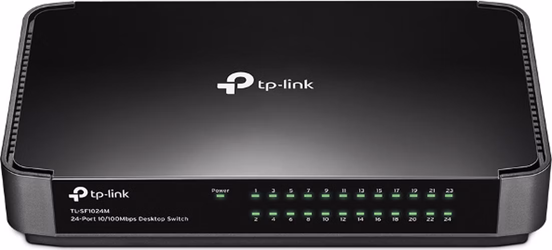 24-Port 10/100 Mbps Desktop Switch PORT: 24× 10/100 Mbps RJ45 Ports SPEC: Desktop Plastic Case FEATURE: Plug and Play