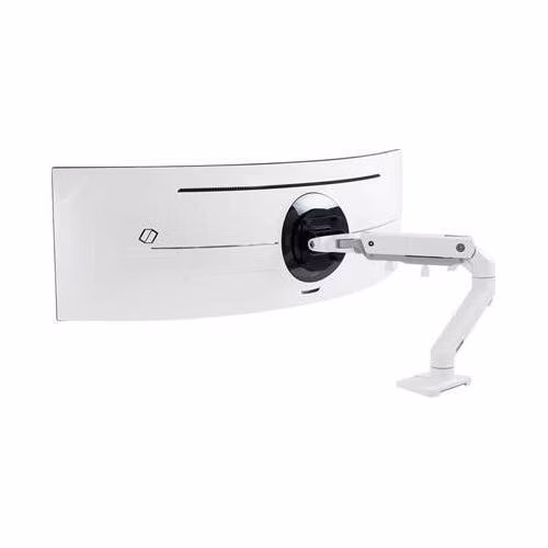 ERGOTRON HX Desk Monitor Arm with HD Pivot (white), stolní rameno, zakřivené monitory max 49" monitor, bílé
