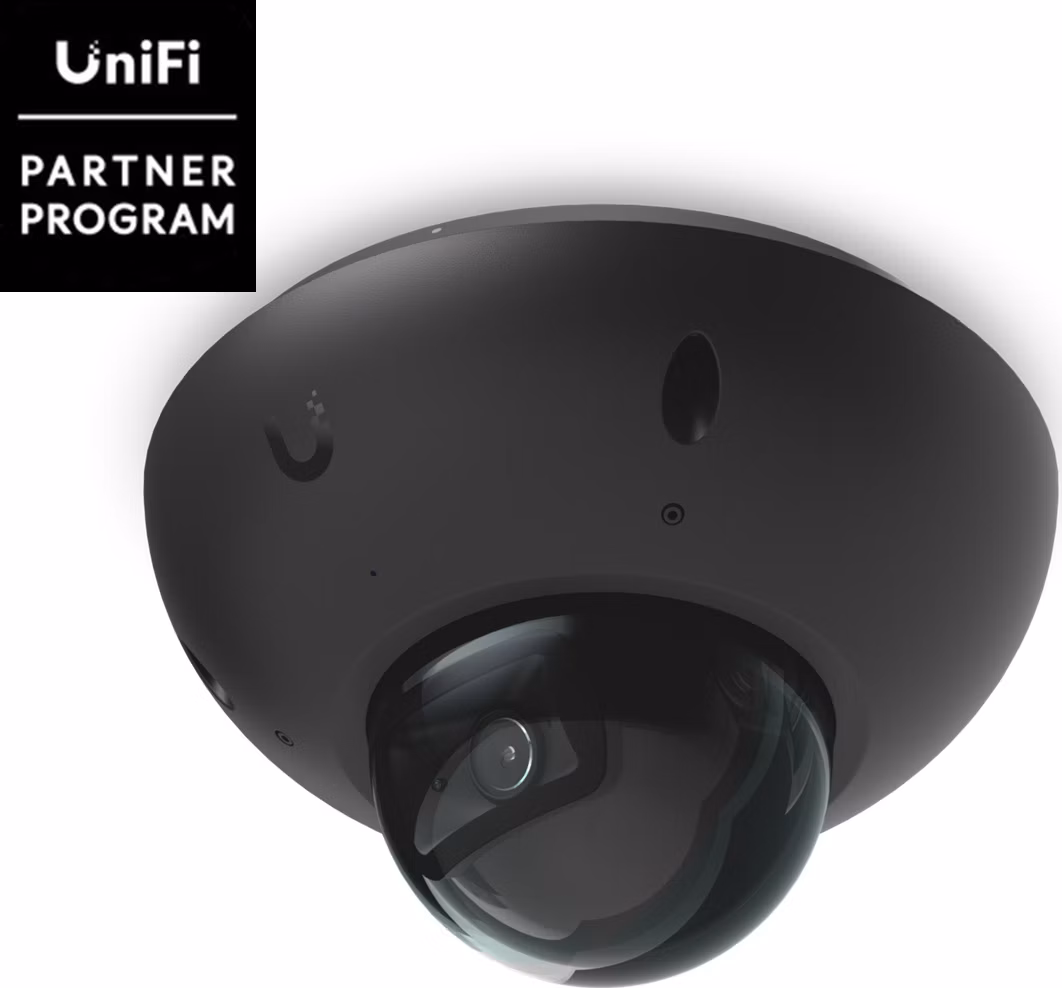 Ubiquiti UniFi G6 Dome B - kamera, 8Mpx rozlišení, IR LED, AI detekce, IP66, IK10 (antivandal), PoE, černá